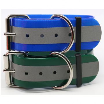 Multicolor Reflective Waterproof TPU Dog Collar for Outdoor Activities