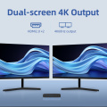 4K Dual Paparan Output Komputer Mini Rangkaian Tunggal