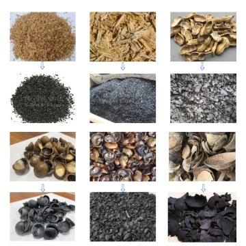 Pine Cone Coconut Shell Biochar Pyrolysis Stove