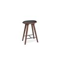 Living Room Bar Stool High Density Foam Upholstered Black Metal Leg Dining Chairs