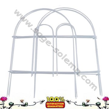 8 ft x 18" White Wire Arch Top Garden Fence Fencing Border
