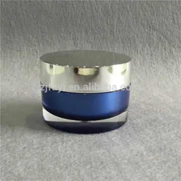 Top quality custom shining silver acrylic cosmetic jar