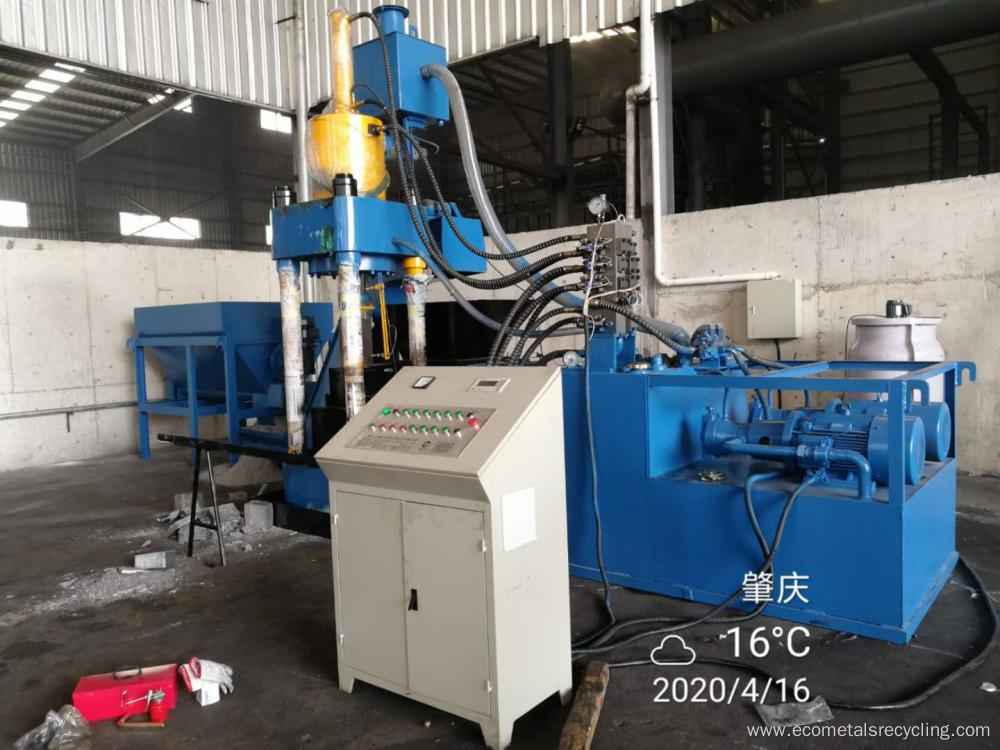 Aluminum Shavings Turnings Square Block Making Machine