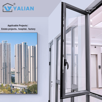 Aluminum Framed Casement Window Mosquito Net Modern Window