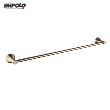 Chinese Factory Supply Good Quality Brushed Gold Brass Single Towel Rail Bathroom Towel Bar Rack