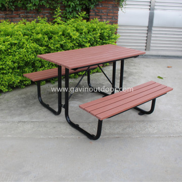 Park table and chair recycled plastic city furniture street furniture