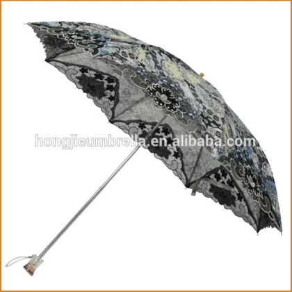 19"5-fold sliver coated mini umbrella in case night safe mini reflective umbrella