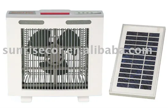 desk sun fan with solar panel