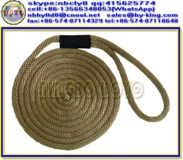 12-18 ply color solid pp rope / green nylon pp yacht rope / braided pp rope with eye splice