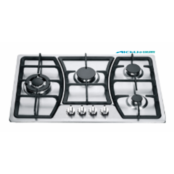 Silvery White 4 Burners Built-in Gas Stove