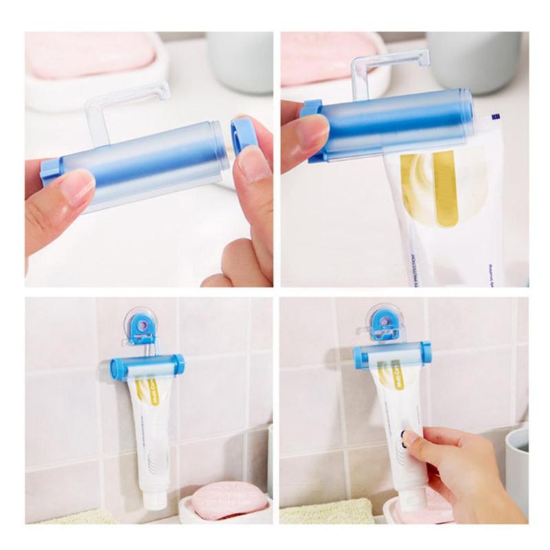 Rolling Squeezer Toothpaste Dispenser Tube Sucker Holder Dental Cream Bathroom Accessories Manual Syringe Gun Dispenser