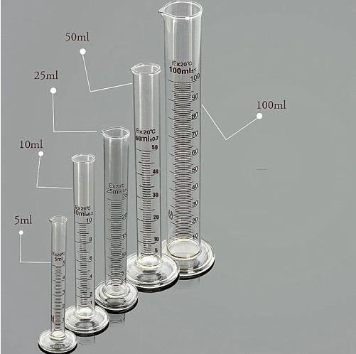 25ml 50ml Laboratory Round Base Glassware Measuring Cylinder