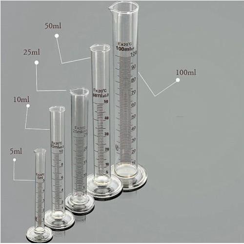 25ml 50ml Laboratory Round Base Glassware Measuring Cylinder