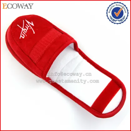 Luxury cotton airplane slippers/folding travel slippers/airline slippers