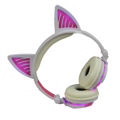 Led Light Up Headphone Telinga Kucing Nirkabel Bluetooth
