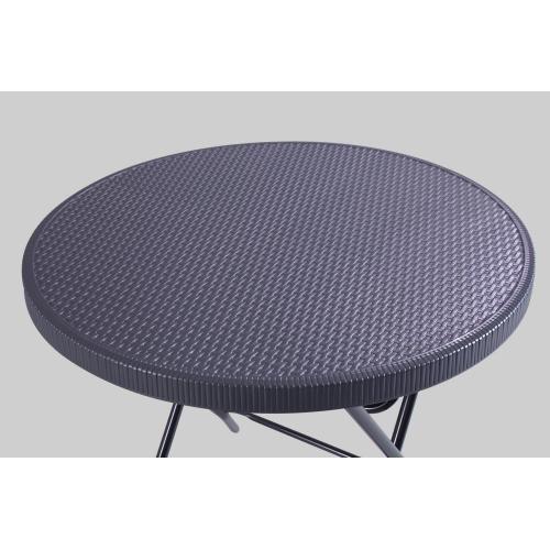 plastic picnic wedding round table with Rattan Design