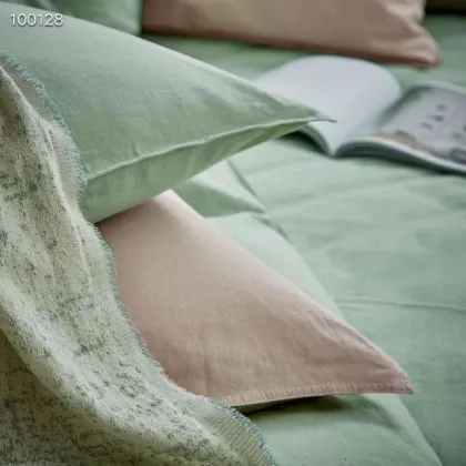 Stone Washed Luxury Sustainable French Flax Linen Cotton Sheet Bedding