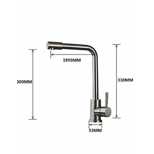 Brushed Surface Single Hole 304 Stainless-Steel Sink Faucet