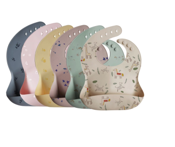 100% Food Grade Custom Pattern Silicone Baby Bib