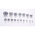 2 ပတ်ပတ်လည် 2 ကာရက်တောက်ပတောက်ပ Moissanite Def Vvs