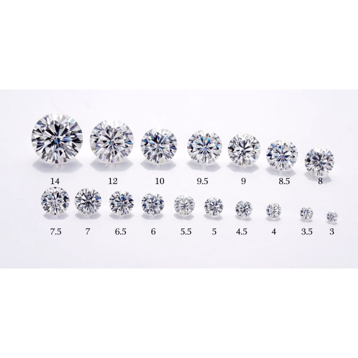 รอบ 2 กะรัตที่ยอดเยี่ยมตัด moissanite def vvs