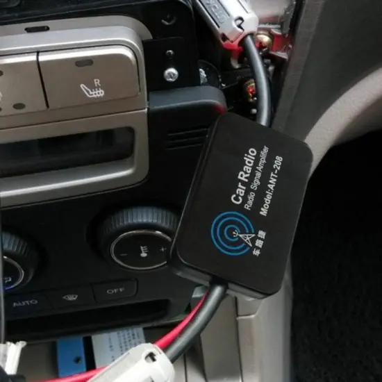 Car Amplifier Radio FM Antenna Signal ANT-208 Car Auto FM/AM Booster Windshield Mount Antenna Aerials Automobile Radio