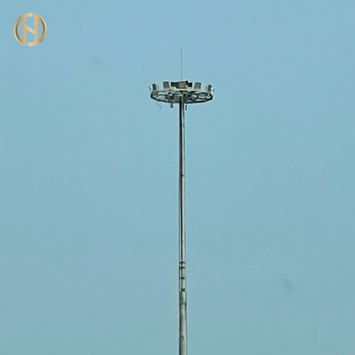 Tipo de elevación de 20m 30m GR65 Q235 Pole de lámpara de mástil alto galvanizado