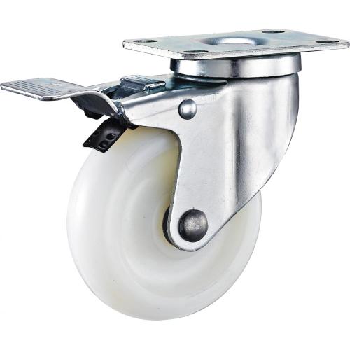 Medium-light Duty Plate Total lock PA Caster Wheel