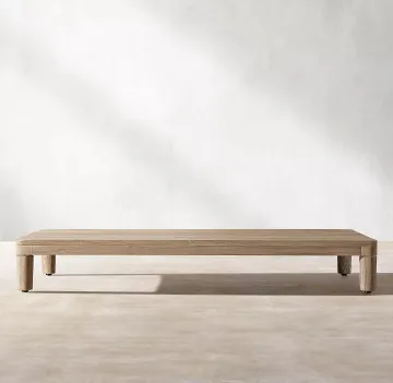 2023 Hot Selling Outdoor Garden Teak Rectangular Coffee Table Set