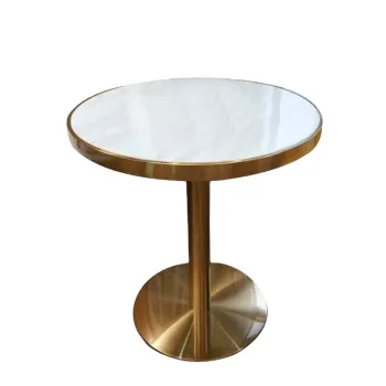 Modern Round Stone Top Tables for Restaurants and Cafes