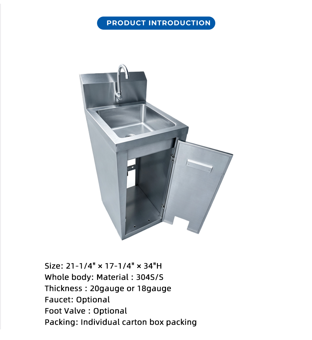 Stainless Steel Cabinet Hand Sink X