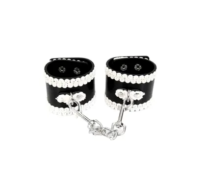 Leather bdsm Bondage Restraints Handcuffs &amp; Anklecuffs