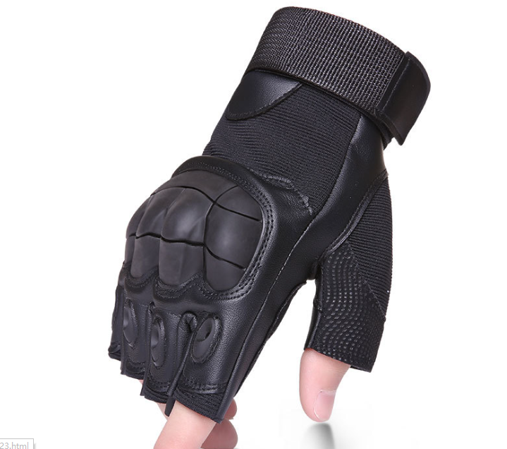 Half Finger Skid Protection Gloves Black