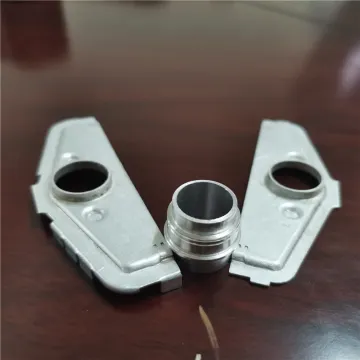 Brazed aluminum inlet and outlet for aluminum plate