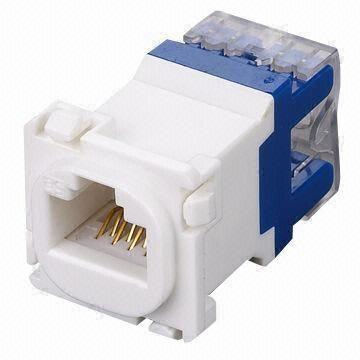 Blue CAT6 RJ45 Jack Module with Clipsal Type, High Reliability and Superior Performance