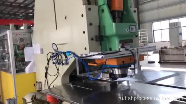 Автоматическая машина для производства двух консервных банок из тунца / сардины