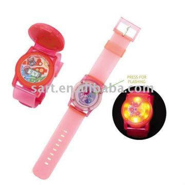 Flashing flip top watch for kids