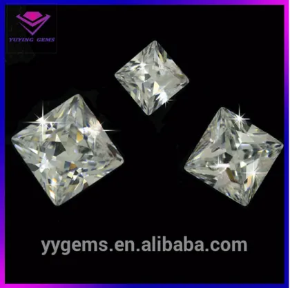 Square G-H Synthetic Moissanite Price White Diamond Ring