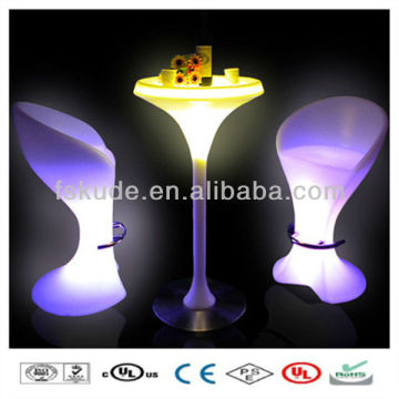 Lumilous LED Bar Furniture, LED Bar Table and Chairs, remote control bar furniture