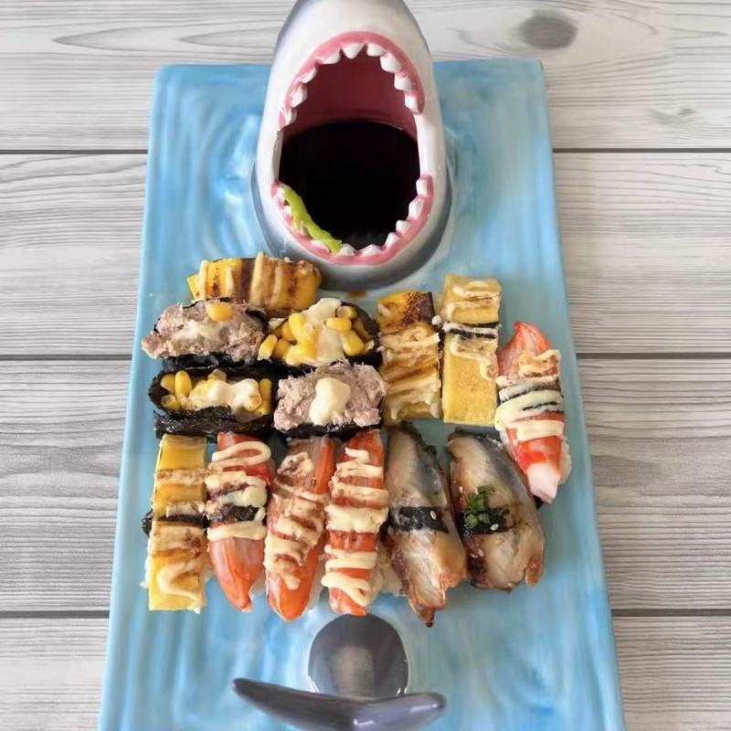 Creative Shark-Shaped Plate for Kids' Meals