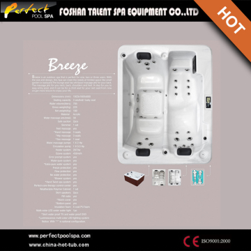 High Quality Massage Bathtub Whirlpool for 3 Person - Breeze