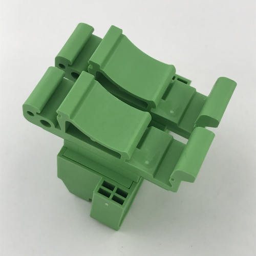 straight Pluggable Din rail terminal block with flanges