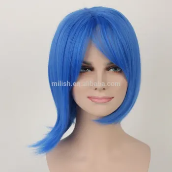 MPW-0029 carnival halloween women party short bob blue china doll wig