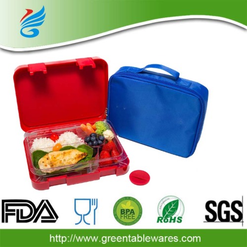 Schwarz runde tritan PP Lebensmittelbehälter Bento Box Lunchbox