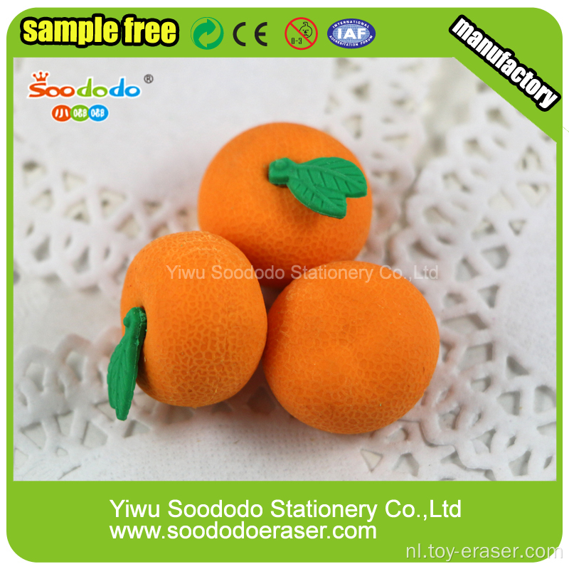 Leuke Oranje Shaped Rubber Eraser Fruit Rubber Sets