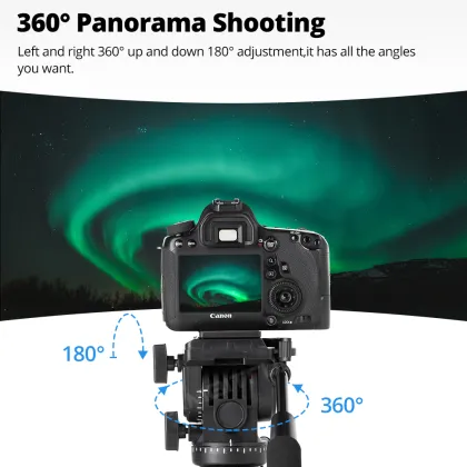 Yunteng VCT-860 Camera Tripod with Hydraulic Head for Mobile Phones and Cameras