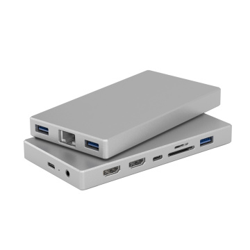 Stazione docking USB con lettore di schede e funzione hub