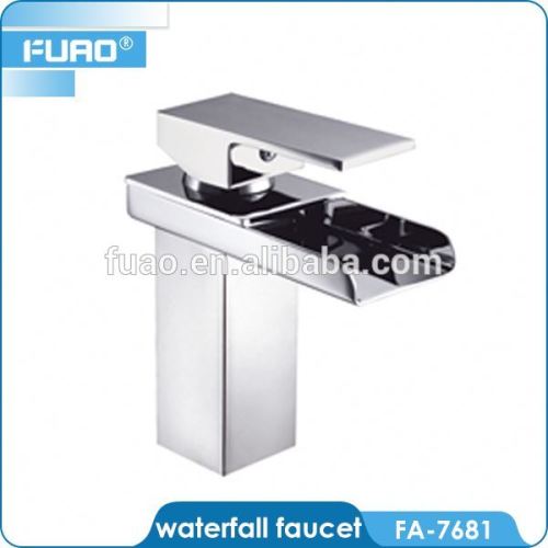 FUAO new design beautiful waterfall tap&waterfall faucet bathroom