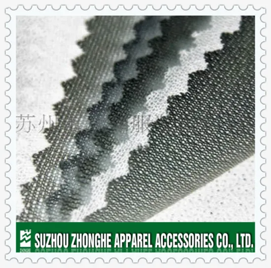 Tricot polyester fusing interlining fabric