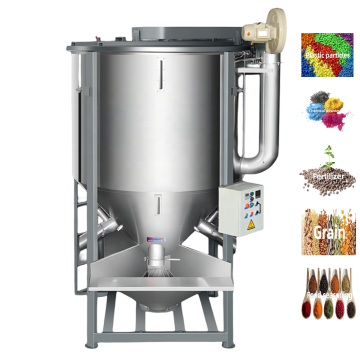 Professional Vertical Drying and Mixing Machine for Powders and Particles - 500kg Capacity, Stainless Steel and Plastic Options